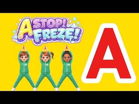 Freeze Game! A STOP! 🧊 ABC Dance for Kids