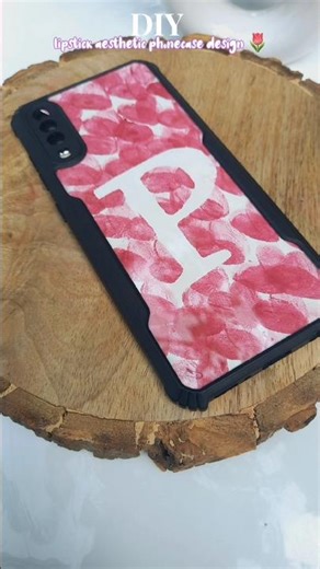 DIY lipstick phone cover design ideas || Aesthetic phone cover design || #diy #shorts #viral