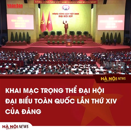 Đúng 8 giờ sáng ngày 20/1, Đại hội đại biểu toàn quốc lần thứ XIV của Đảng khai mạc trọng thể tại Trung tâm Hội nghị quốc gia (Hà Nội), với sự tham dự của 1.586 đại biểu, đại diện cho hơn 5,6 triệu đảng viên trong toàn Đảng. Đại hội có chủ đề: Dưới lá cờ vẻ vang của Đảng, chung sức, đồng lòng thực hiện thắng lợi các mục tiêu phát triển đất nước đến năm 2030; tự chủ chiến lược, tự cường, tự tin, tiến mạnh trong kỷ nguyên vươn mình của dân tộc, vì hòa bình, độc lập, dân chủ, giàu mạnh, phồn vinh, 