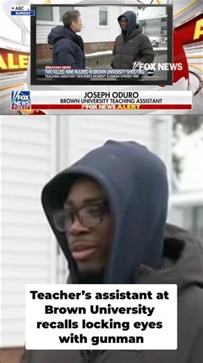 Teacher’s assistant at Brown University recalls locking eyes with gunman #foxnews #news #shorts
