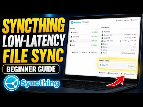 How to connect Syncthing for low-latency editing file sync - Beginner Guide