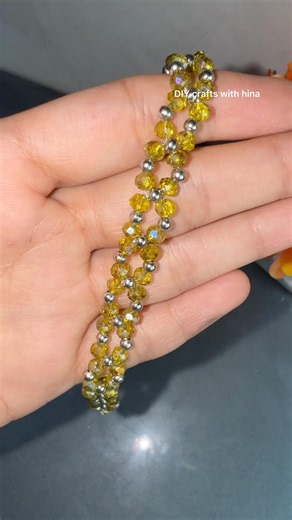 Crystal beads bracelet #craft #diy #handmade #youtubeshort