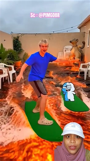 Main seluncur api ⁉️😱🔥‪@Pimgobr‬ #shorts #funny #comedy #youtubeshorts #trending #viral #fyp