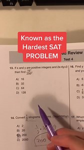 108K views · 365 reactions | Can you solve it_ #sat #psat #math #act #tiktokmathteacher #testprep #1600 #yourbummymathtutor #WrappingGifts #HolidayTreats #StrikeAPosay #fyp | Math Hack | Facebook