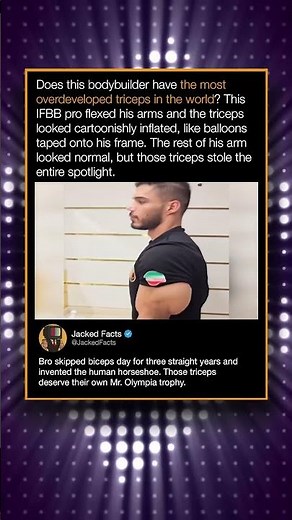 Does this bodybuilder have the most overdeveloped triceps in the world?