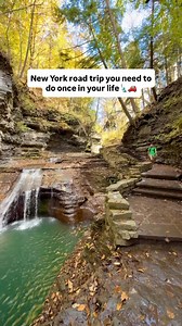 🚗🗽This is the best New York road trip! ✈️Before we dive in make sure to follow @hikingwithhykes for more bucket list road trips! 🌆When most people think of New York, they think of the city, but there is actually SO much more to see here! This road trip specifically takes you through some of the most beautiful parts of the Finger Lakes region. 📍Letchworth State Park 📍Watkins Glen State Park 📍Taughannock Falls State Park 📍Buttermilk Falls State Park ❤️Save this reel for your 2025 Summer buc