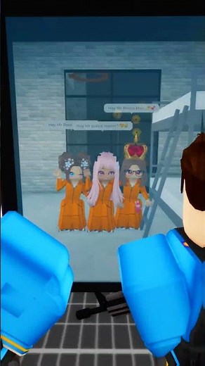 i tried to escape jail with brook and riley😅😳#robloxshorts #roblox