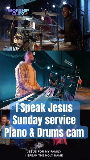 I Speak Jesus | Piano & Drums Cam | Sunday morning service #worshipmusic #christianmusic #drums