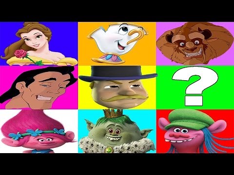 Trolls Game with Paw Patrol and Frozen Movie Stop Motion Claymation Play-Doh, Slime