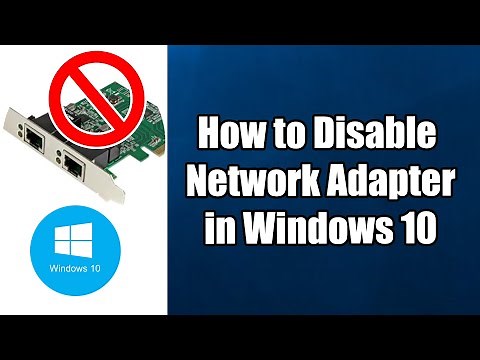 How to Disable Network Adapter in Windows 10