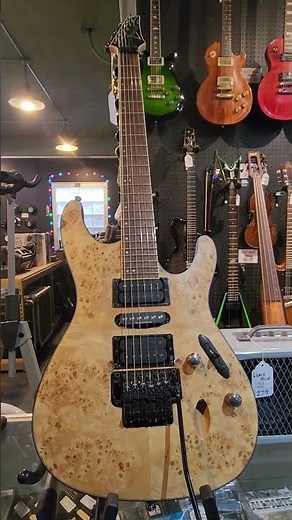 Ibanez S Series S770PB Electric Guitar - Poplar Burl Natural Flat