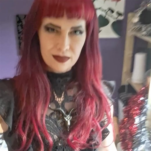 Gig ready! Punk Rave Gothic Applique Top, Alchemy Baphomatica Necklace, Necessary Evil Nyx Belt, Dark in Love Orenda Pocket Belt plus a vintage Necessary Evil Train Belt (3 belts isn't excessive right?) and Demoniacult Rena Boots. Manic Panic Vampire Red in the hair. All (except the vintage train belt and plain vest dress) available at: https://www.katesclothing.co.uk/search?q=OOTD101025. #OOTD #katesclothing #katesclothinghq #kateshowsyoustuff #darkinlove #manicpanic | Kate's Clothing