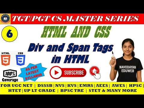 🚀 6 - Div vs Span Tags in HTML | Easy Explanation