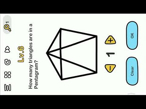 Brain Out level 16 || How Many Triangles Are In A Pentagram?