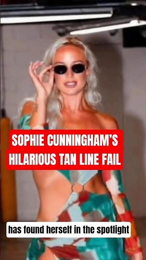 SOPHIE CUNNINGHAM’S HILARIOUS TAN LINE FAIL.