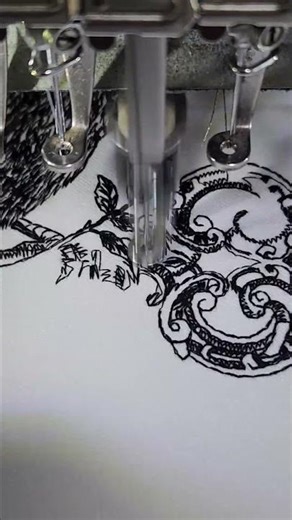 Raven and Key embroidery