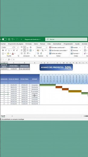Gantt Chart in Excel (Dynamic and Multi-Functional) #excel #shorts #tutorial