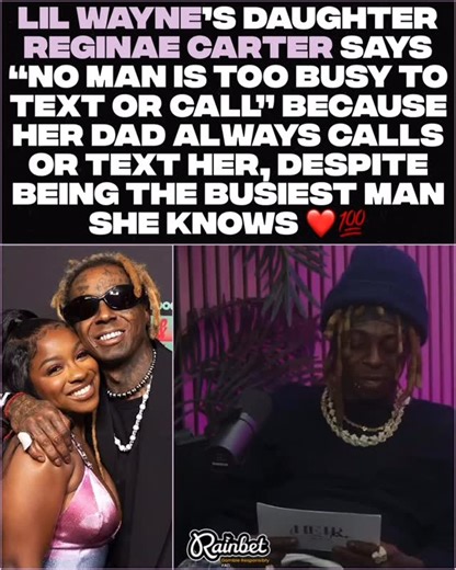 4 THE CULTURE on Instagram: "#LilWayne’s Daughter Speaks On Men Never Being Too Busy To Text Or Call Because Her Dad Always Text Or Calls Her Despite Being The Busiest Man She Knows 💯❤️! #Viral #Explore #Explorepage #Trending"