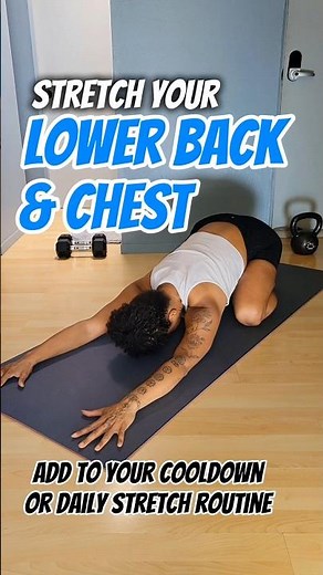 One stretch to alleviate lower back pain #lowerbackrelief #yoga #shorts childs pose #yogapose