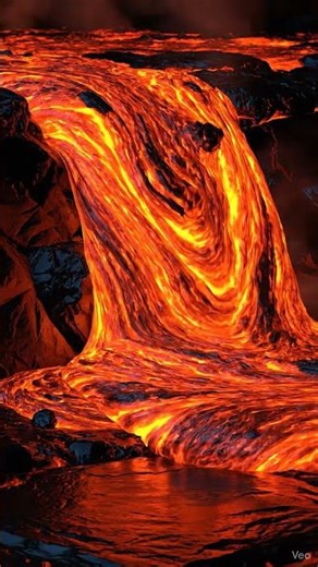 Viscous Lava Flow 🔥 Ultra Hot Magma Loop #shorts