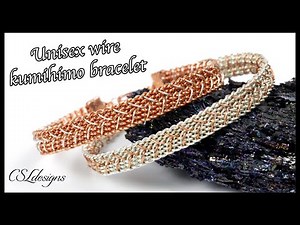 Unisex wire kumihimo bracelet tutorial