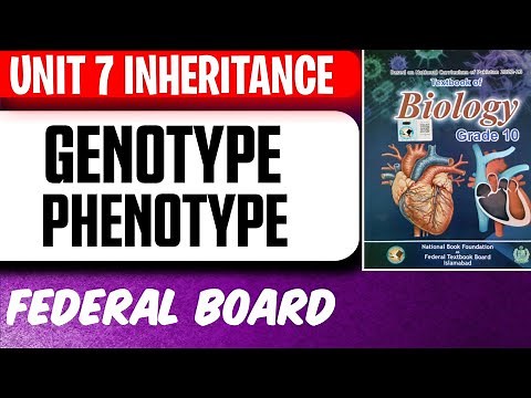 Genotype and Phenotype | Unit 7 Inheritance | Class 10 Biology | Federal Board