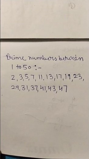 Prime numbers between 1 to 50