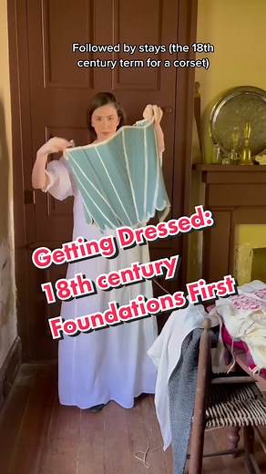 What women wore under their 18th century garments #18thcentury #18thcenturydress #18thcenturyfashion #fyp #gettingreadywithme #fashionhistory