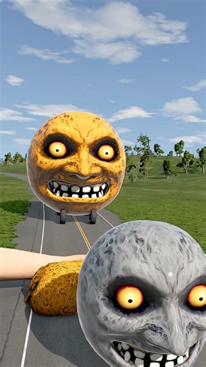 Big & Small Moon Monster Cars vs Giant Massive Hand Slap 😂 in BeamNG.drive - BNG Games