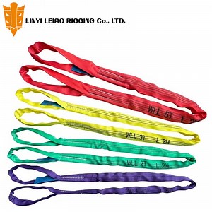 [Hot Item] Endless Woven Duplex Eye-Eye Round Webbing Belt Sling 100% Polyester Lifting Equipment