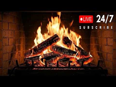 🔥 Fireplace LIVE 24/7 (NO ADS) | Cozy Fire 4K Ultra HD | Relaxing Crackling Fire Sounds