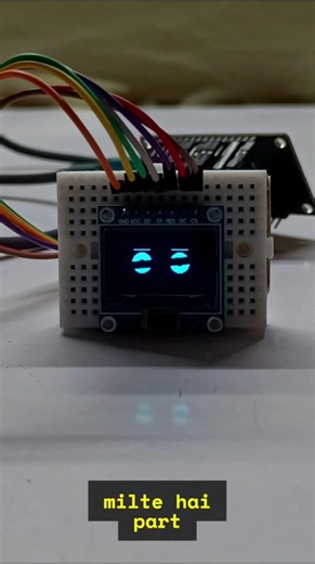 🤖 ZYVEX Robot Eyes Part 4 | First Boot Animation | ESP8266 + OLED #subscribe #shorts #like