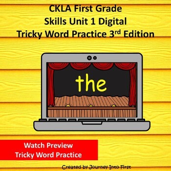 CKLA First Grade Unit 1 Skills Tricky Word Digital Activity 3rd Edition