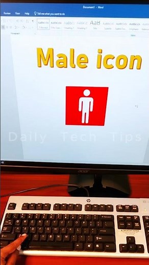 Male Symbol in Ms Word Shortcut Key | Gender Male Icon 🚻 #symbols #wordtips #computer