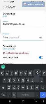 How to connect to eduroam wifi using an android phone