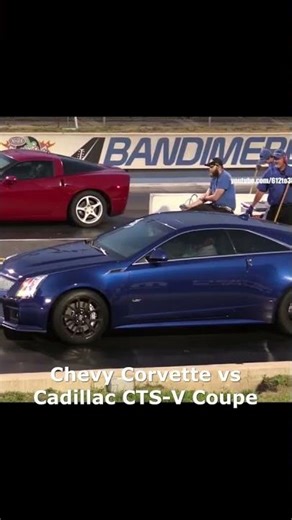 Chevy Corvette vs Cadillac CTS-V Coupe – Drag Race Showdown! #dragracing