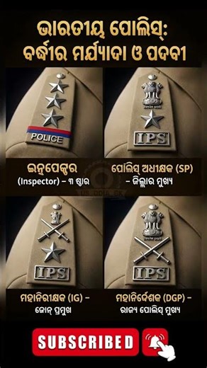 ଭାରତୀୟ ପୋଲିସ : ପୋଷାକର ମର୍ଯ୍ୟାଦା ଓ ପଦବୀ || Indian Police: Dress code and rank #odia #indianpolice