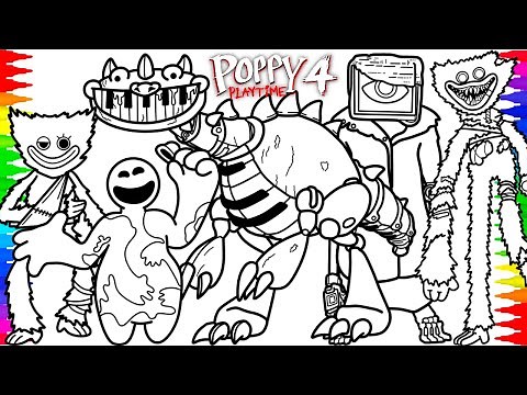 Poppy Playtime Chapter 4 Coloring Pages | How to Color All New Monsters and Bosses | NCS Music