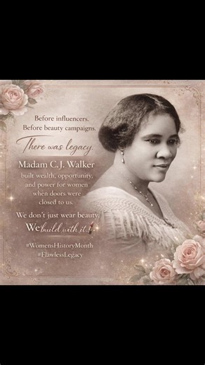 At Flawless Faces Makeup Artistry, we honor the women who paved the way. 💕 Madam C.J. Walker helped lead the charge in the beauty industry — creating space, opportunity, and ownership where none existed. This Women’s History Month, we celebrate legacy, leadership, and Flawless women everywhere. ✨ #WomensHistoryMonth #WomenRunTheWorld #FlawlessFacesMakeupArtistry #FlawlessWomen #Love