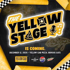 4.9K views · 1.7K reactions | Good tunes. Big flavors. You in? Catch The Yellow Stage live this December 12, 2025 at Yellow Cab Pizza, Burgos Eats, BGC! Brought to you in partnership with Pepsi and Mountain Dew. | Yellow Cab Pizza Co. | Facebook
