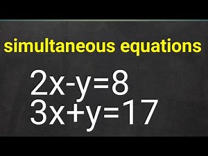 how to solve simultaneous linear equations/ solving simultaneous by substitutions and elimination.