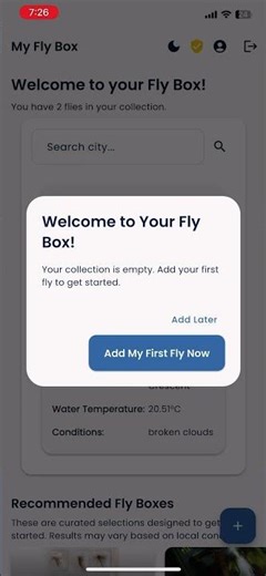 My Fly Box app-walktrhough location usage feature