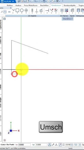 Orthogonal Horizontal Vertikal in Allplan zeichnen