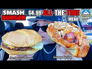 Smashburger® $4.99 All-The-Time Menu! | All-American Smash & Cowboy Big Dog Review! | theendorsement