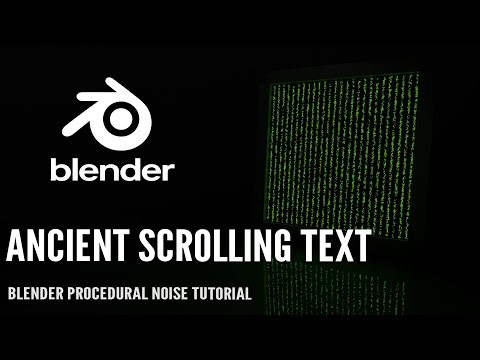 Create Animated Ancient Text Using Only Shader Nodes (Blender)
