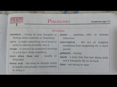3rd standard english workbook lesson number 35 Pinocchio #englishmedium #3rdstandard