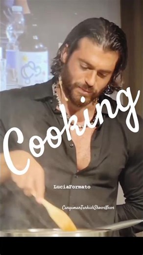 "Turning up the heat in the kitchen! 🔥 #canyaman #turkishactor #erkencikus #youtubeshorts