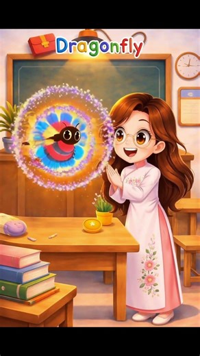 🪶 Cùng bé học từ vựng: CON CHUỒN CHUỒN – Dragonfly!