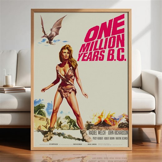 One Million Years B.C. Poster – Raquel Welch 1966 Hammer Film (digital Download) - Etsy Canada