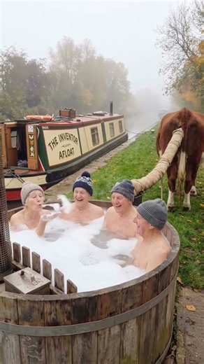 Eco Friendly hot tub powered by methane #hottub #ecofriendly #british #canal #boat